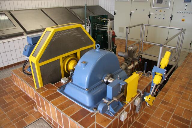 Die Turbine zur Stromerzeugung beim Hochbehälter Strigl in Hadernigg. | Foto: Wasserverband Eibiswald-Wies