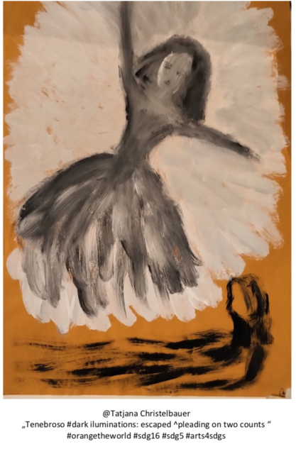 Orange the world
#tatjana christelbauer
fine arts ^escaped _ pleading son two counts | Foto: Tatjana Christelbauer