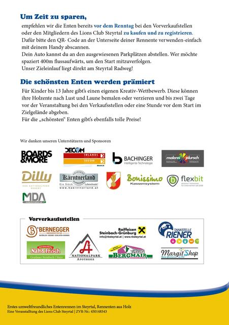 Erstes umweltfreundliches Entenrennen des Lions Club Steyrtal  | Foto: Lions Club Steyrtal