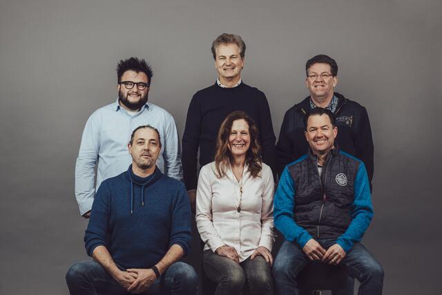 M. Kofler. M. Klingler, Th. Seidl (vo.), J. Frauenschuh, H. Lechner, G. Gamper (hi.). | Foto: J. Pancheri