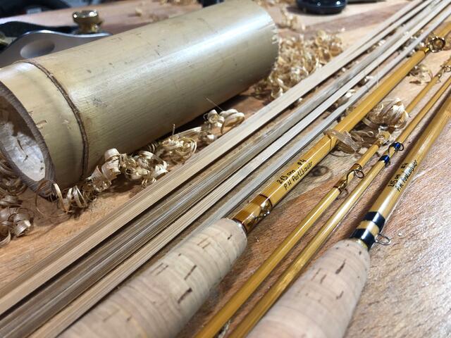 Vom Bambus über die einzelnen "Spleiße" bis zur fertigen Rute vergehen mehr als 60 Stunden Arbeitszeit. | Foto: BRS