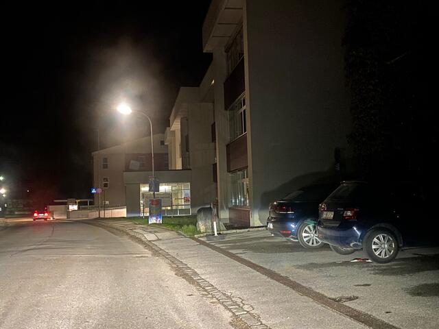 Am 11. April war das mobile Radar nicht mehr an seinem Standort vor der HLW Bad Ischl. | Foto: Privat