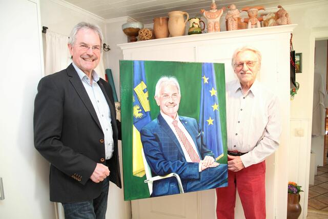LTP Karl Wilfing und Maler Johann Minarik | Foto: LT-Direktion NÖ / Schultes