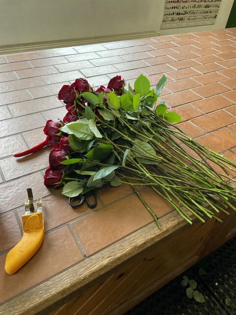 Zuerst wurden allerdings die fiesen Dornen der Rosen entfernt, um ohne Verletzungen mit ihnen arbeiten zu können.  | Foto: Lisa Kropiunig