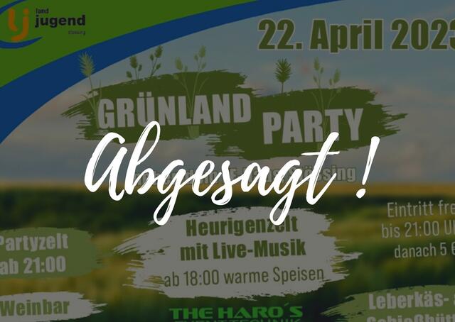 Die Grünlandparty wurde leider vorerst abgesagt. | Foto: Landjugend Stössing