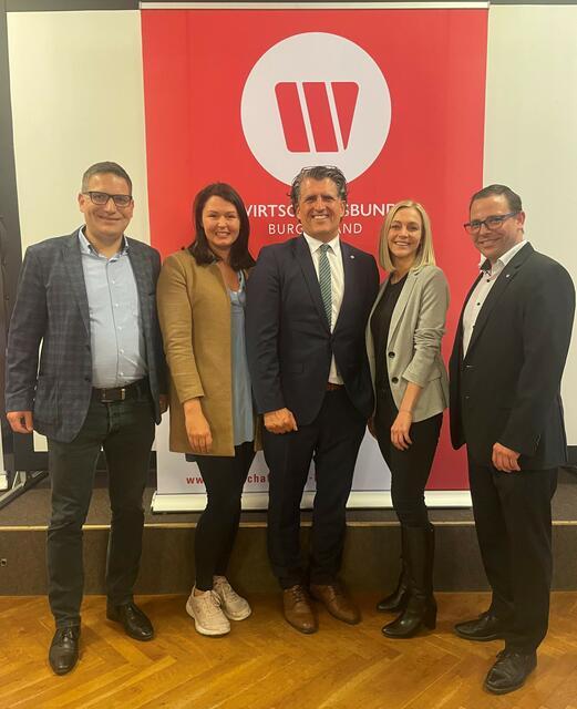 Günter Buchinger, Victoria Kugler, Hans Lackner, Barbara Tesar und Andreas Wirth (v.l.). | Foto: Wirtschaftsbund