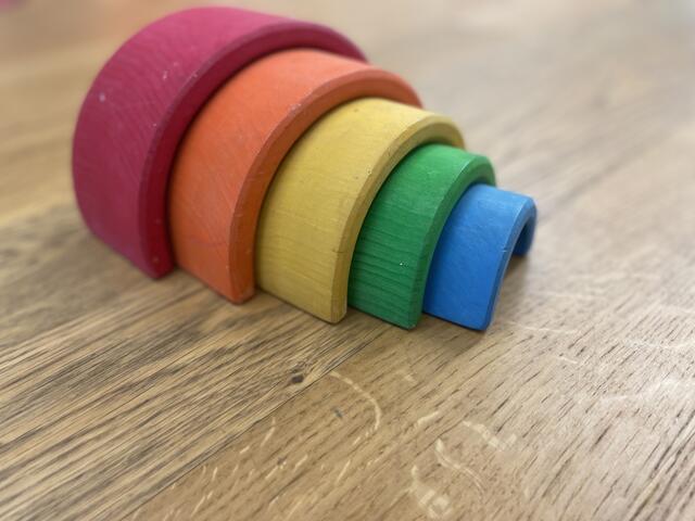 Der Regenbogen ist sehr beliebt bei den Kindern.  | Foto: Martina Schweller