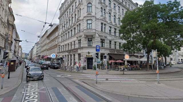 In der Josefstädter Straße kam es zu einer Weichenstörung, die drei Bim-Linien betrifft. (Archiv) | Foto: Screenshot Google Maps