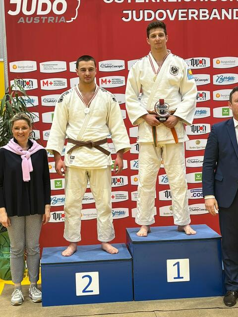 Hubert Illmer musste im Finale gegen seinen Teamkollegen Mathias Höllwart antreten. | Foto: Sanjindo, Judo Austria, EJU