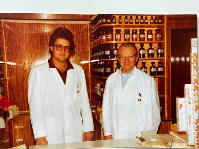 Alexander Telesko (li.) mit seinem Vater Gustav im Jahr 1980. | Foto: Privat