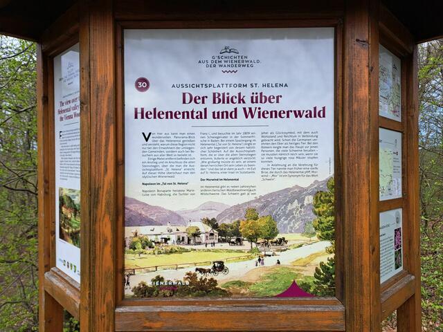 Station 13 – Die Helenentalaussicht - auch Aussichtsplattform St. Helena, in Anlehnung an Napoleon, genannt ...

 | Foto: Walter Fuchs