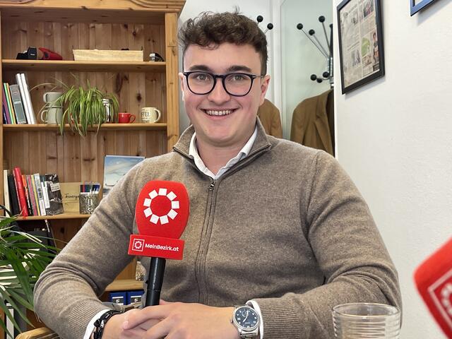 Jonas Irnberger (20, Österreichische Volkspartei ÖVP) aus Scheffau am Tennengebirge wurde mit 19 Ortsparteiobmann. | Foto: Martin Schöndorfer, 2023