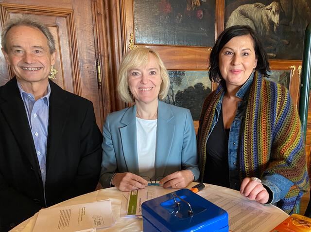 Rafael Catalá mit Vizebürgermeisterin Helga Sams und LeibnitzKult-Mitarbeiterin Dagmar Brauchart | Foto: Henry Sams