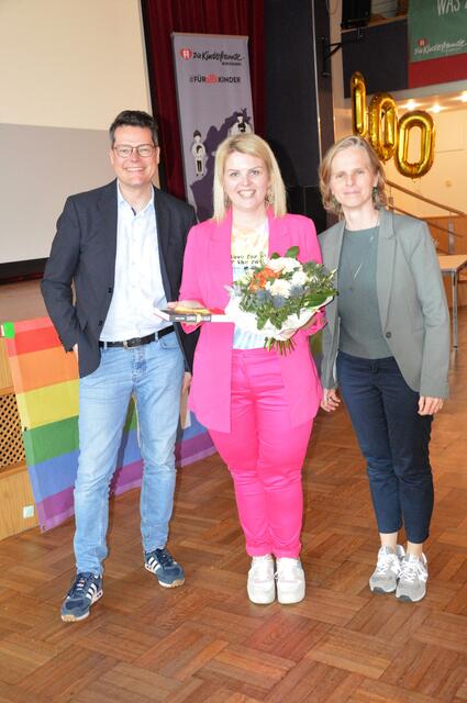 Bundesvorsitzender Czernohorsky, Landesvorsitzende Alexandra Gager und Bundegeschäftsführerin Daniela Gruber Pruner | Foto: Kinderfreunde Burgenland