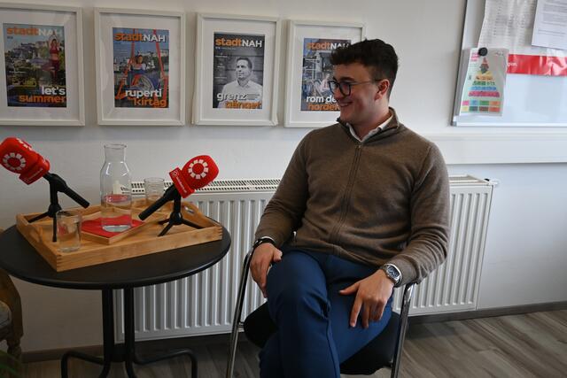 "Seit Ende September 2022 bin ich eben der jüngste ÖVP Ortsparteiobmann im Bundesland", sagt Jonas Irnberger  | Foto: Martin Schöndorfer, 2023