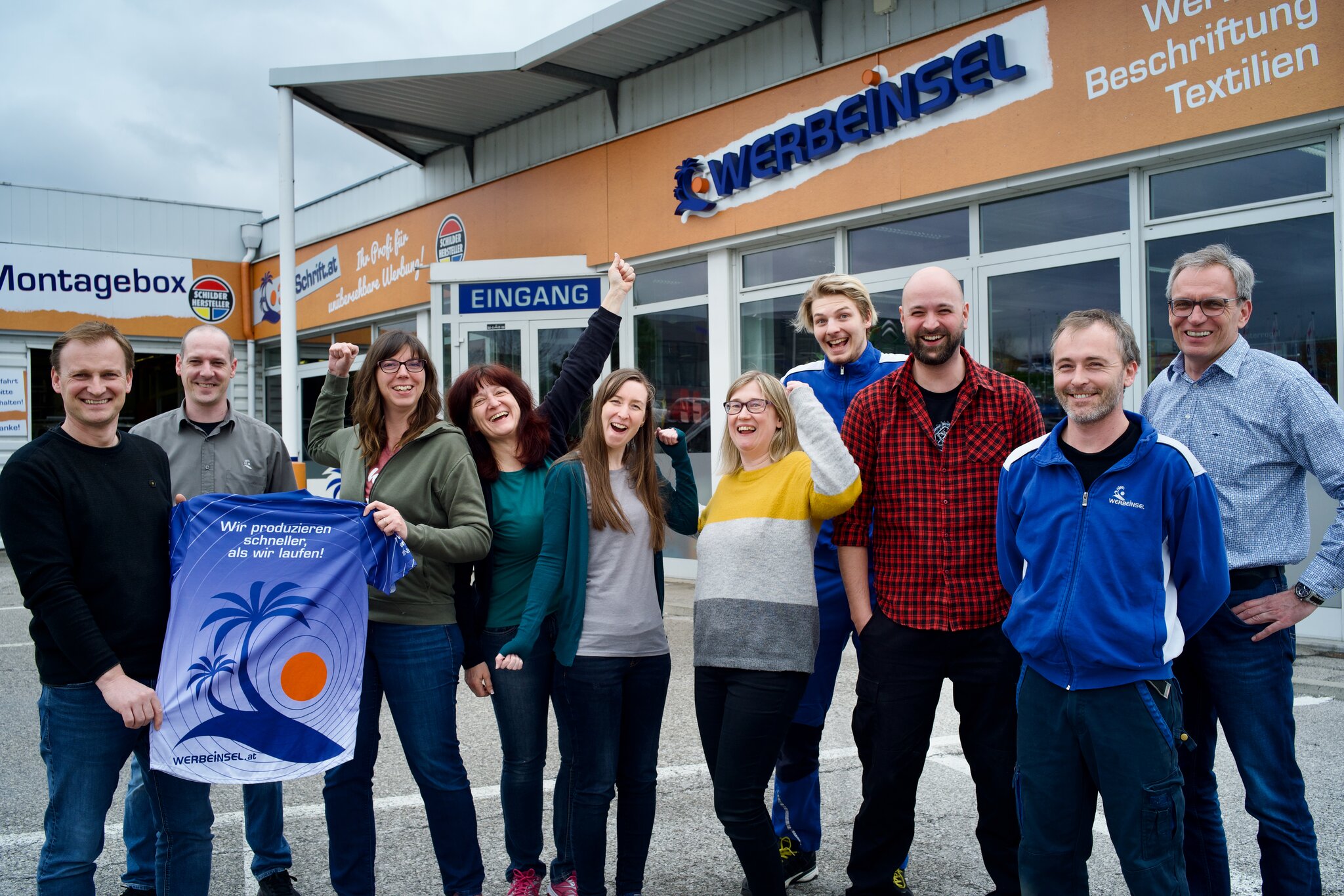 Neunkirchner Firmenlauf 2023 Werbeinsel scharrt in den Startlöchern