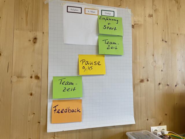 Um die Orientierung nicht zu verlieren gibt es einen Zeitplan. | Foto: Alexander Paulus