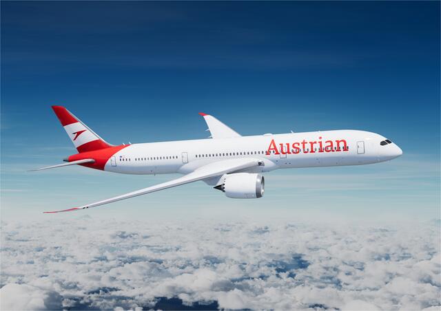 Bereits ab Sommer 2024 wird die neue Boeing 787-9 "Dreamliner" auf Langstreckenflügen der Austrian Airlines eingesetzt. Bis voraussichtlich 2028 sollen weitere neuen Maschinen in die Flotte integriert werden. | Foto: AUA
