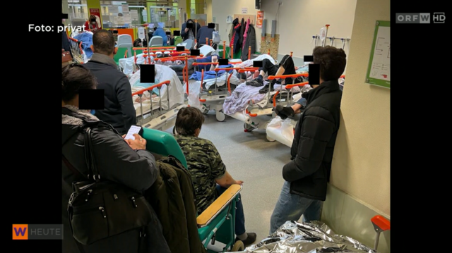 Bilder, die schocken: die Situation in der Wiener Klinik Ottakring. | Foto: Screenshot ORF/Wien heute; privat