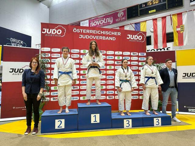 Ganz oben ist jener Platz, an dem Mavie Rabl sowohl in der U16- als auch in der U18-Kategorie steht. | Foto: Judozentrum