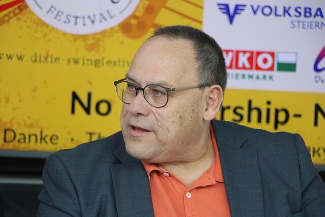 Mitorganisator Johannes Hödl brachte das Dixie-und Swingfestival von Fürstenfeld nach Weiz. | Foto: RegionalMedien Steiermark/Hofmüller