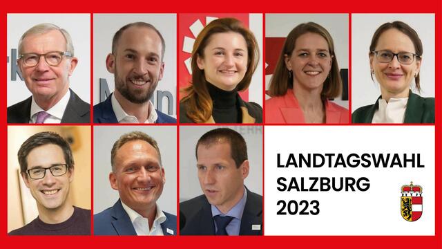 Die Spitzenkandidaten  der Landtagswahl Salzburg 2023. | Foto: RegionalMedienSalzburg
