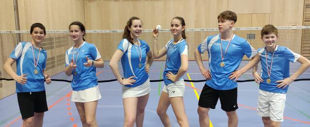 Das strahlenden Ohlsdorfer Landesmeister-Team, v. l.: Sebastian Preiner, Leona Mayr, Sarah Dlapka, Hanna Gillesberger, Lorenz Windauer und Alexander Puschl.  | Foto: Stephan Dlapka