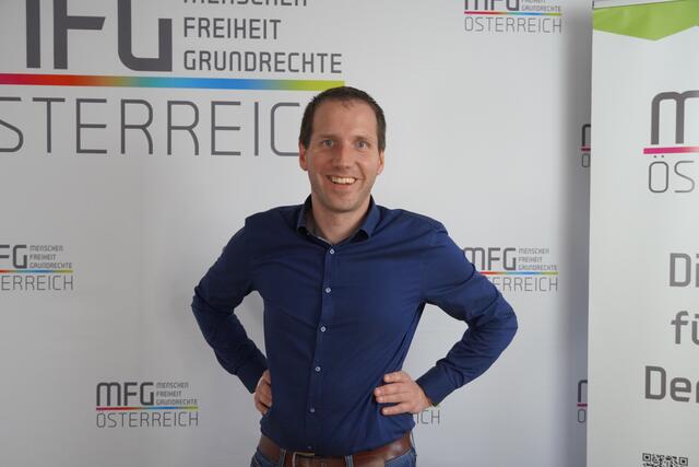 Der Spitzenkanditat der Partei MFG, Patrick Prömer. | Foto: Emanuel Hasenauer