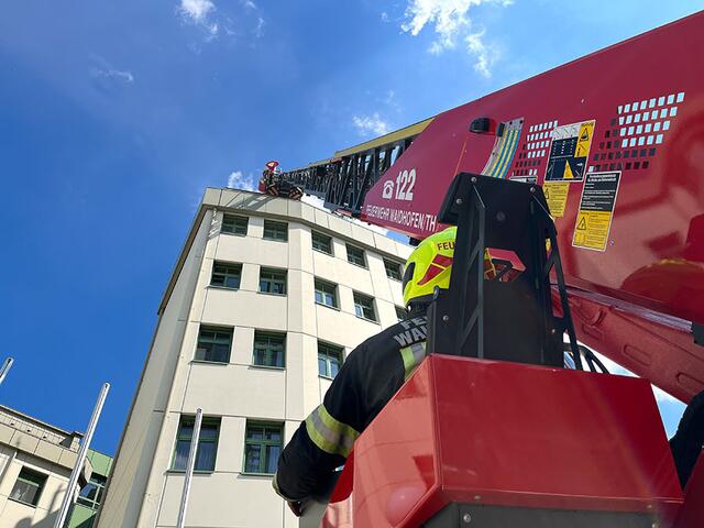 Perspektive des Leiter-Führers | Foto: FF Waidhofen/Thaya