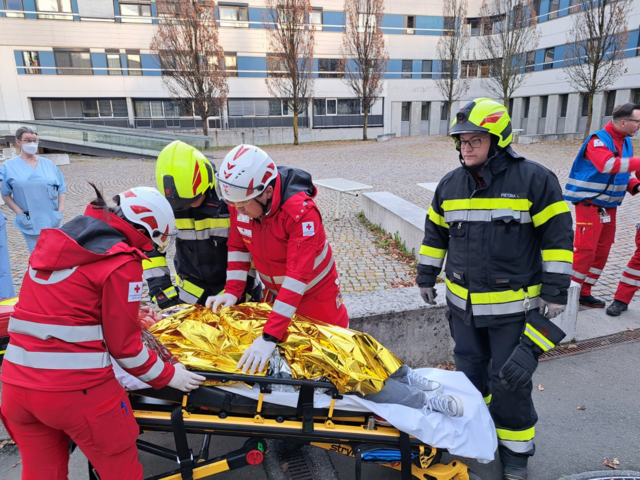 Brand im LKH Bruck war Annahme für eine großangelegte Übung. | Foto: FF Kapfenberg-Diemlach