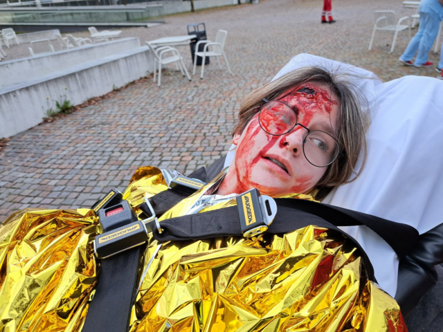 Es gab auch "Verletzte", die versorgt werden mussten. | Foto: FF Kapfenberg-Diemlach