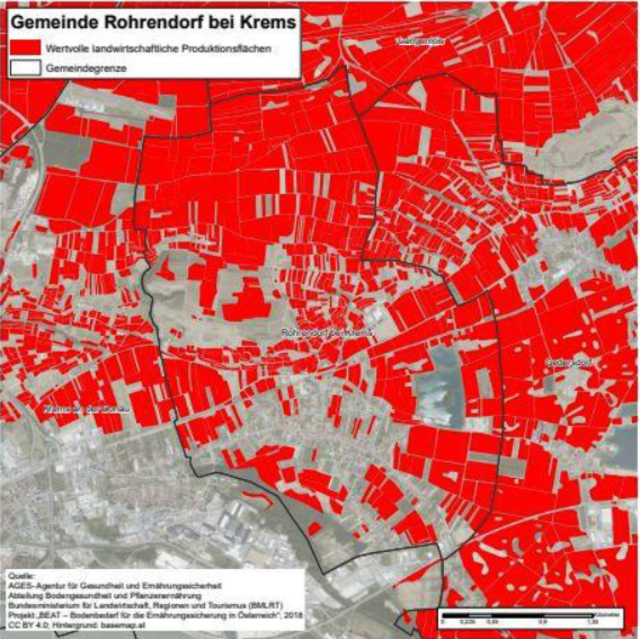 Wertvolle landwirtschaftliche Produktionsflächen | Foto: AGES 2023