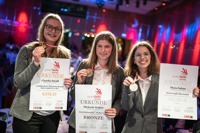 Claudia Steidl (l.) konnte sich eine Goldmedaille und den dritten Platz in der Gesamtwertung beim Rezeptionswettbewerb erkämpfen. | Foto: WK Tirol