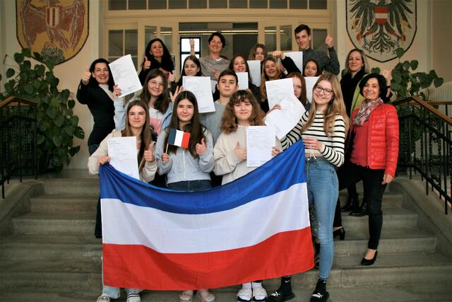 Die Schülerinnen und Schüler absolvierten ihre DELF-Prüfungen erfolgreich | Foto: GYM Oberschützen