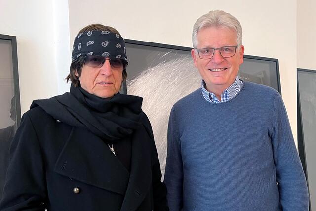 Gottfried Helnwein und Gerhard Blaboll im Archiv
