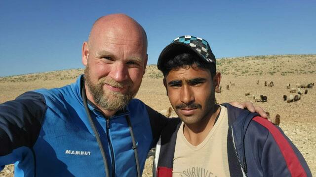 Michael Eichlberger und ein Ziegenhirte aus Jordanien. | Foto: Michael Eichlberger