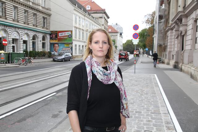 VP-Bezirksrätin Klubschefin Lisa Fuchs ist gegen die Altstoffsammelstelle in der Porzellangasse. (Archivbild) | Foto: Klinger