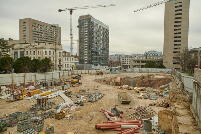 So schaut eine der AKH-Baustellen im Moment aus.  | Foto: Medizinische Universität Wien/APA-Fotoservice/Hörmandinger