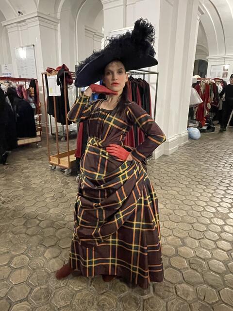 Conny Kreuter spielte eine "Prostituierte" und war vor der Show äußerst gut gelaunt. Von Lampenfieber keine Spur. 