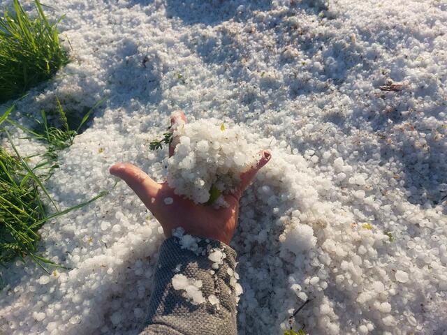 Ein Hagelunwetter zog über das Südburgenland. | Foto: FF Heiligenkreuz i. L.