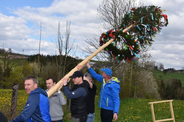 Maibaum auf der Stüwa He stand nur wenige Stunden.  | Foto: Zinterhof