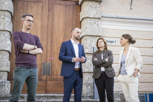 KPÖ Salzburg Kay-Michael Dankl, SPÖ Salzburg David Egger, FPÖ Salzburg Marlene Svazek, Grüne Landeschefin Bettina Berthold. | Foto: Land Salzburg/Neumayr/Leopold