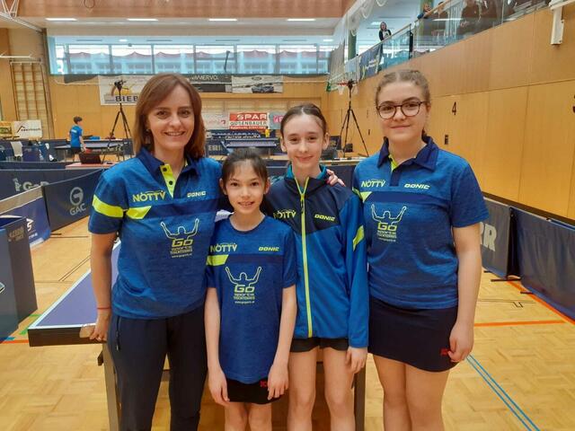 U13 Staatsmeisterschaften in Freistadt: U13 Betreuerin Evelina Kolodziejczyk, Paula Schultschik, Anna-Lena Windischberger, Ana Zlojutro. | Foto: privat
