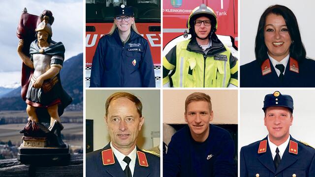 Sechs Feuerwehrmitglieder aus dem Bezirk 