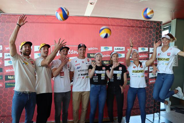 Robin Seidl, Moritz Pristauz, Philipp Waller, Julian Hörl, Kathi Schützenhöfer, Lena Plesiutschnig sowie Ronja und Dorina Klinger | Foto: Kathrin Haider