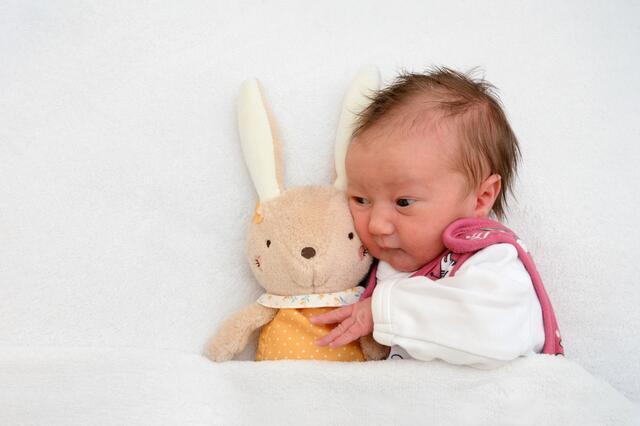 CONSTANZE THERESA
Geburt: 30.04.2023, 07:59 Uhr
Gewicht: 2.610 g, Größe: 47 cm
Eltern: Sabrina und Dominik Gehringer, Leoben | Foto: Baby Smile