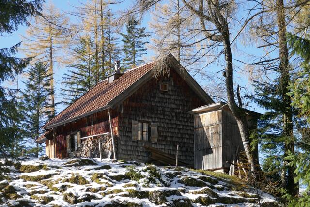 Jagdhütte am Fuß des Pitschenberges.  | Foto: Thomas Neuhold