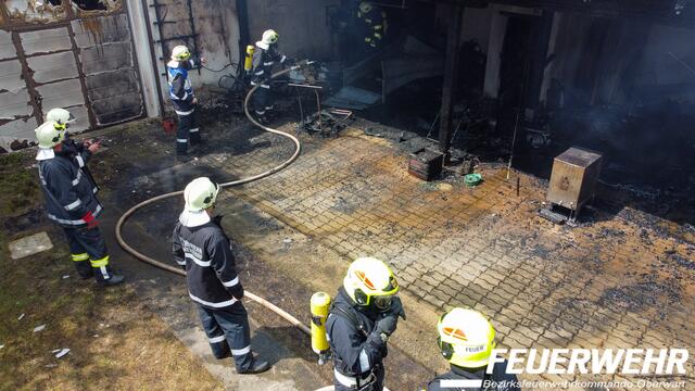 In diesem Schuppen brach der Brand aus. | Foto: Bezirksfeuerwehrkommando Oberwart