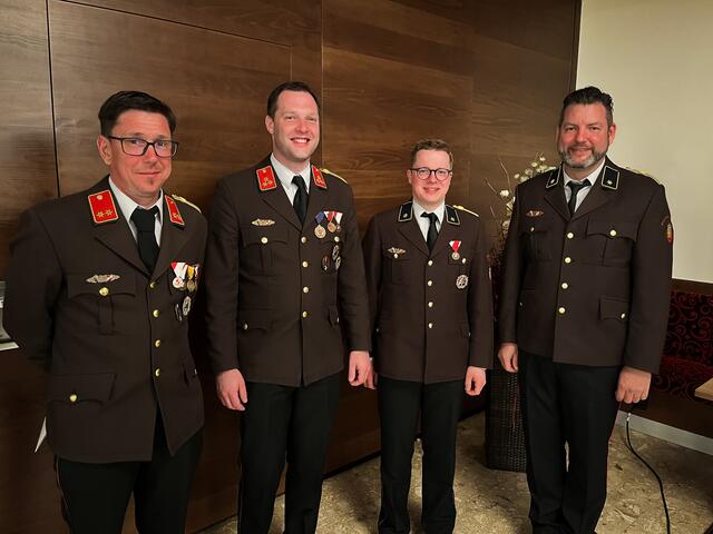 V. l. n. r.: Klaus Kreiseder, Martin Öller, Franz Linecker und Christian Putz. | Foto: FF Siegertshaft-Kirchberg