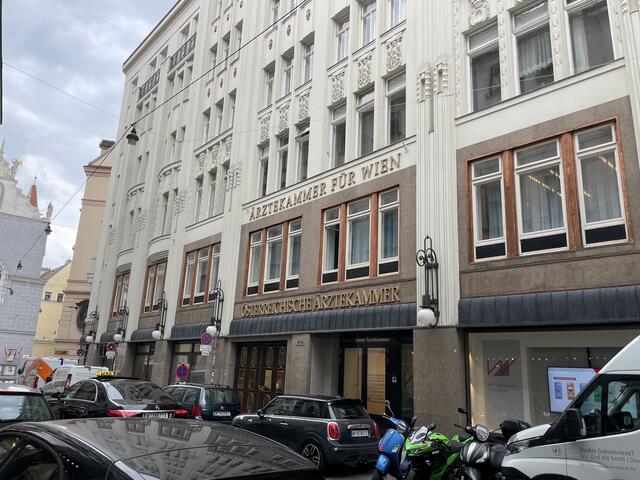 Auch die Wiener Ärztekammer, die ihren Sitz in der Weihburggasse 10-12 hat, soll an der Planung beteiligt sein. | Foto: Teischl